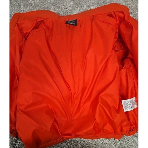 Nike Sportswear Air Puffer Coat Cropped Cinched Waist Red Orange Women’s Size M - Picture 7 of 12